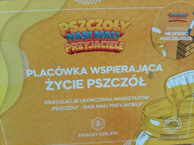 Dyplom życie pszczół certyfikat 